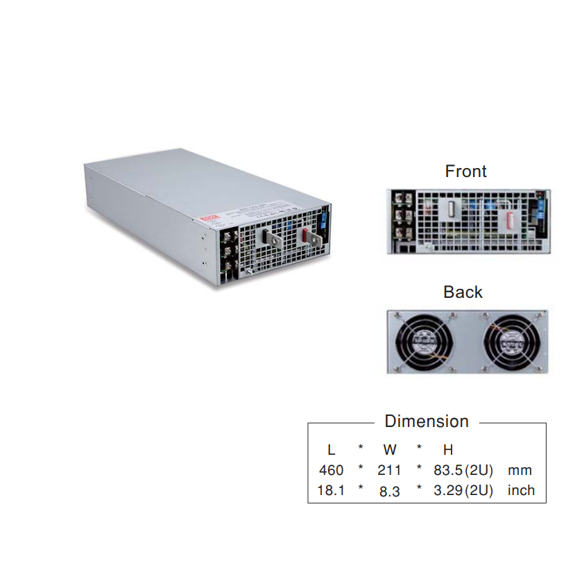 Mingwei RST-7K5-115/230/380V (L) High-power three-phase input air-cooled water cooled optional power supply