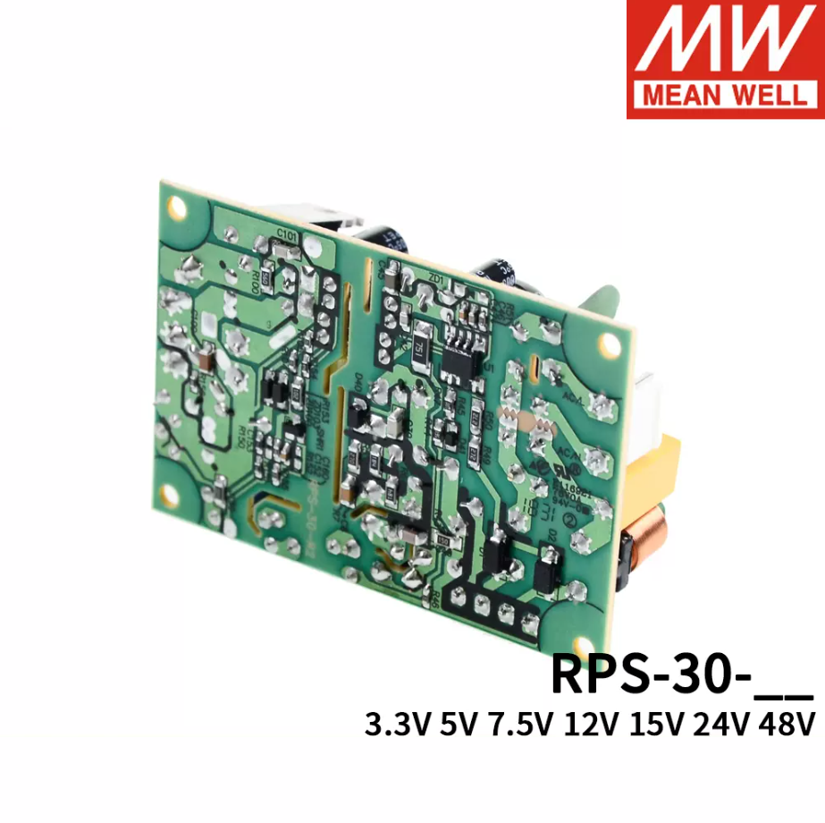 MEAN WELL  RPS-30 Switching power supply MPS Medical PCB type 24V12V5V Low leakage current 48V15V3.3V7.5V