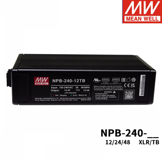 Mingwei Power NBB-240-12/24/48TB /XLR 2/3 section lead-acid/lithium battery charger 240W