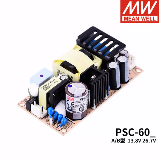 MEAN WELL Security Power supply PSC-60A/60B 60W 12V/24v Battery charger UPS Function PCB type