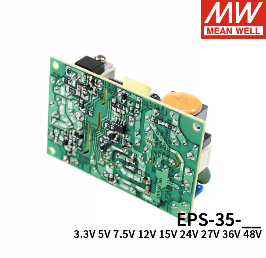 MEAN WELL PCB power EPS-35-7.5 - / - 3.3/5/12/15/24 35 w for 48 v / 27/36 / low waste PS