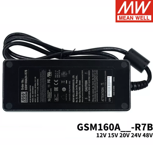 GSM220B Bright weft Power Supply R7B Supply B12/B15/B20/B24/B48 220W Medical grade 2 Plug 12V