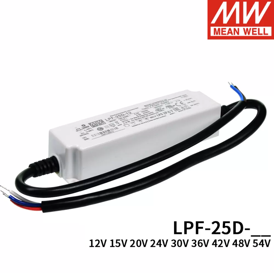 Ming weft power source LPF-25 d -12/15/20/24/30/36/42/48/54 dimming LED constant current drive