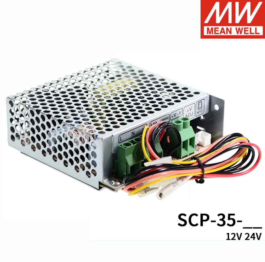 MEAN WELL  SCP-35-12/24 35W single output uninterruptible security power supply with temperature compensated floating charge