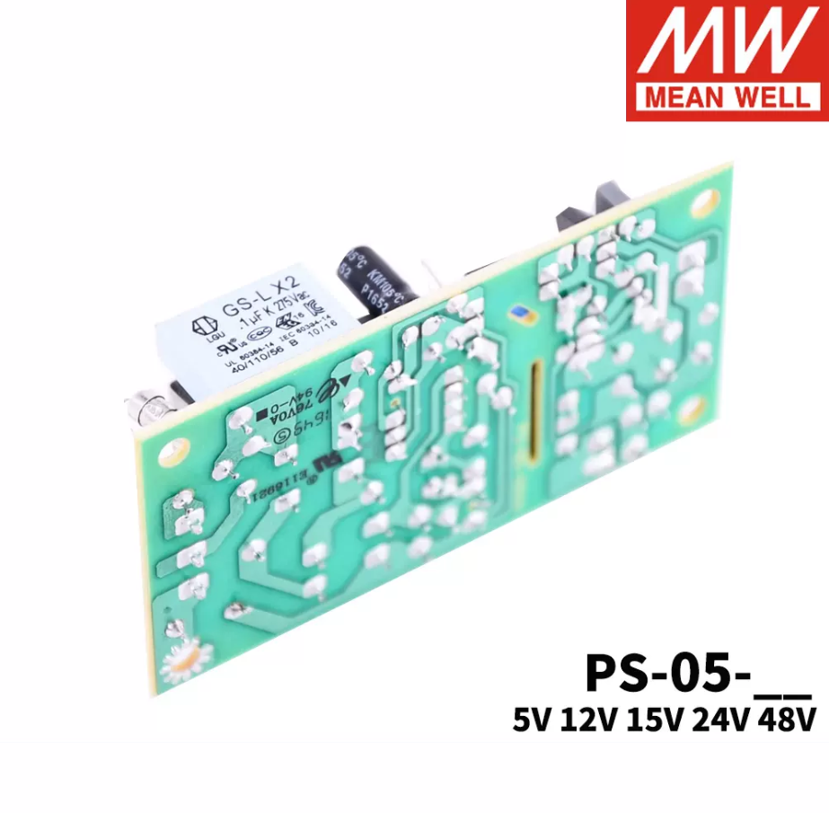 MEAN MELL  PCB bare board power supply PS-05 5V 12V 24V 5W single output switching power supply