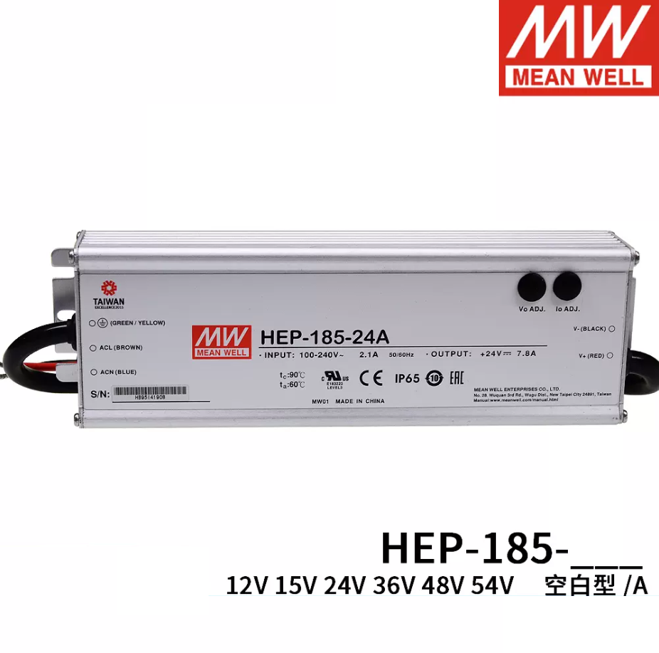 Mean Well HEP-185-24  Switching Power Supply for Harsh Environment