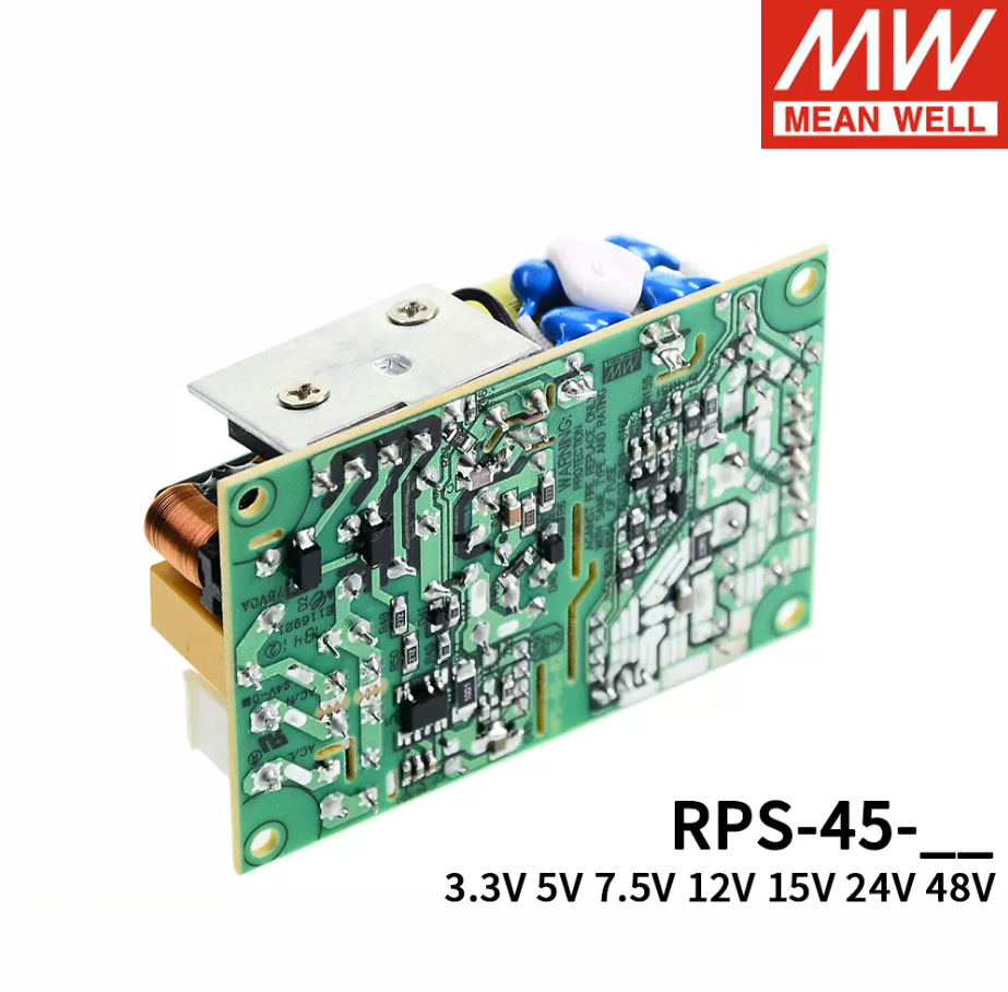 MEAN WELL  RPS-45 Switching power supply mps Medical PCB type 24V12V5V Low leakage current 48V15V3.3V7.5V