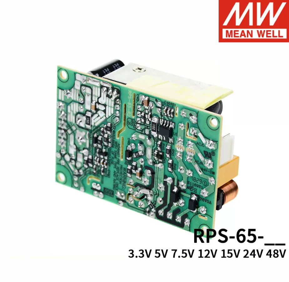 MEAN WELL  RPS-65 Switching power supply 24V12V5V Medical PCB type 48V15V3.3V7.5 Low leakage current MPS