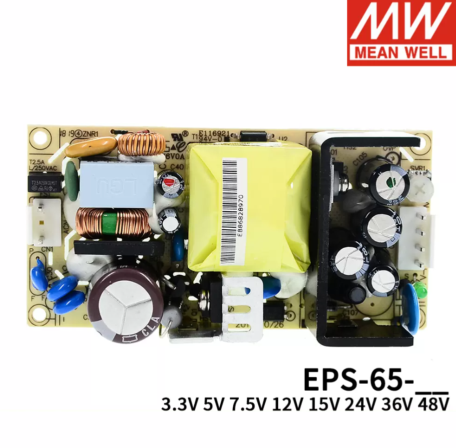 MEAN WELL PCB power supply EPS-65-7.5 - / - 3.3/5/12/15/24 for PS / 36/48 v small bare plate