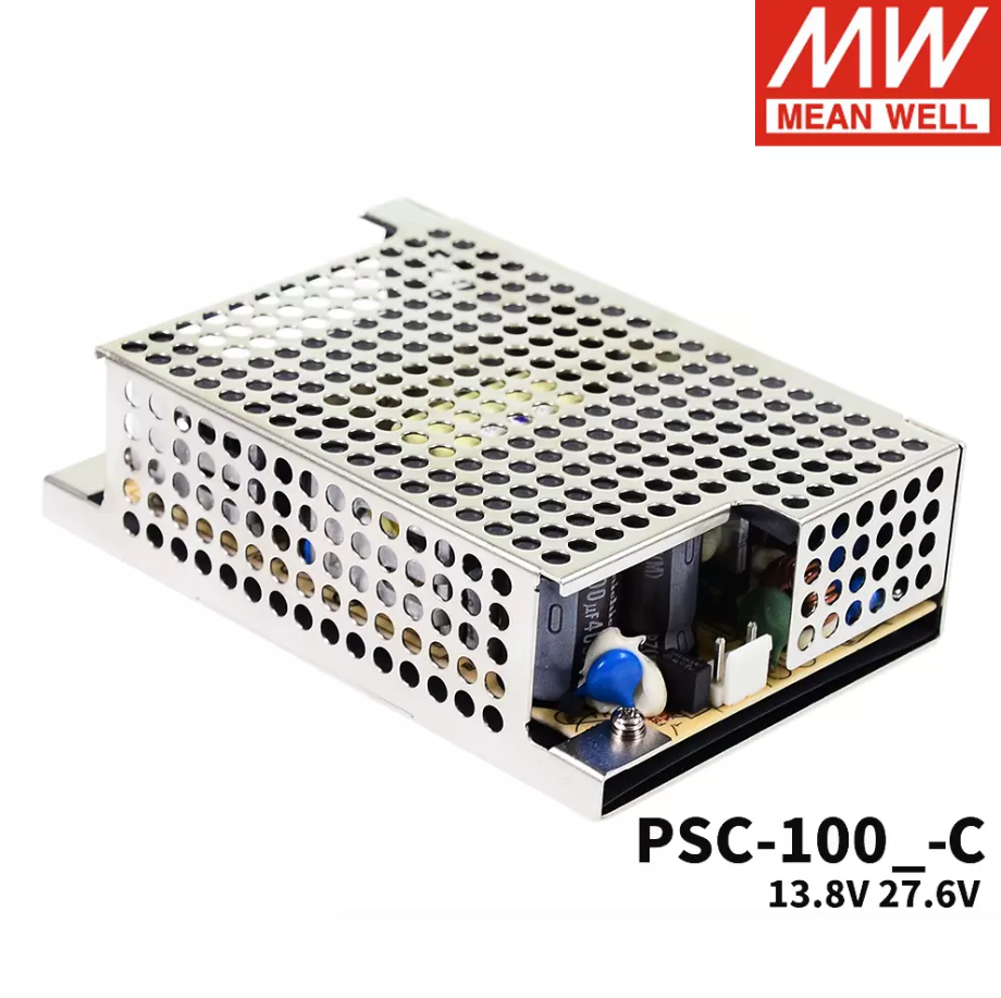 MEAN WELL  Security Power supply PSC-100A/100B-C 100W 12V/24v Battery charging UPS function housing