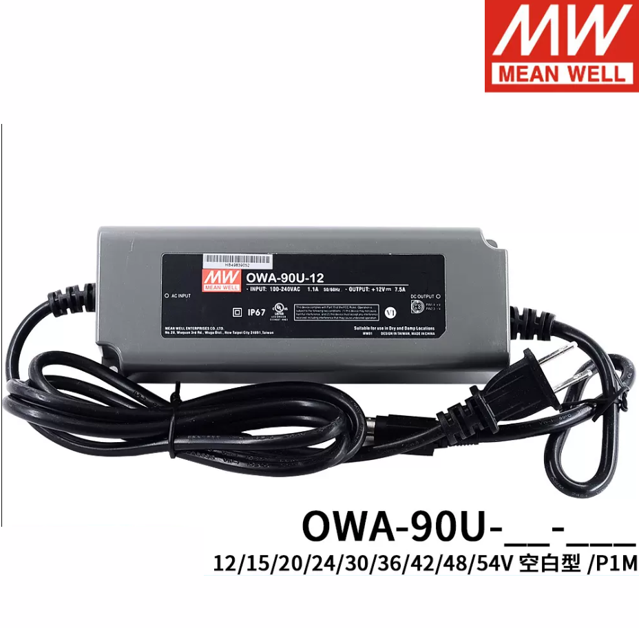 Ming weft moisture LED power supply,  OWA-90U- 24/12/15/20/30/36/42/48/54 supplies 90 w