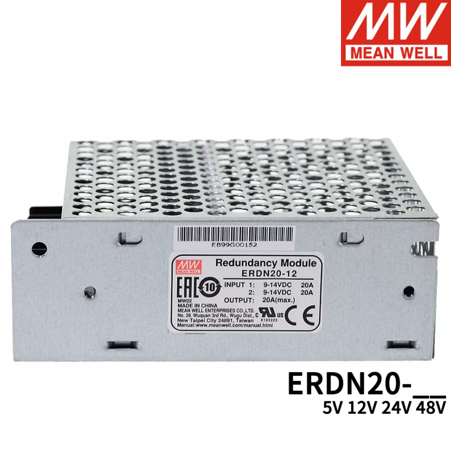 MEAN WELL Switching power supply ERDN20-5/12/24/48V 20A enclosure closed redundant module