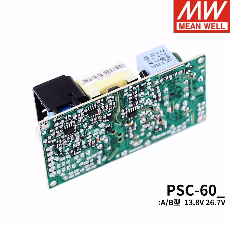 MEAN WELL Security Power supply PSC-60A/60B 60W 12V/24v Battery charger UPS Function PCB type