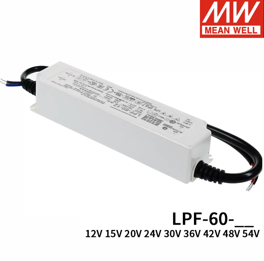 Ming weft LED power source LPF - 60-12/15/20/24/30/36/42/48/54 molded case IP67 waterproof PFC