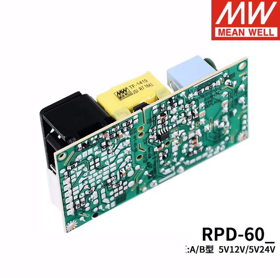 Mean Well  Switching power supply RPD-60B/60A Medical power supply PCB dual output 60W genuine guarantee