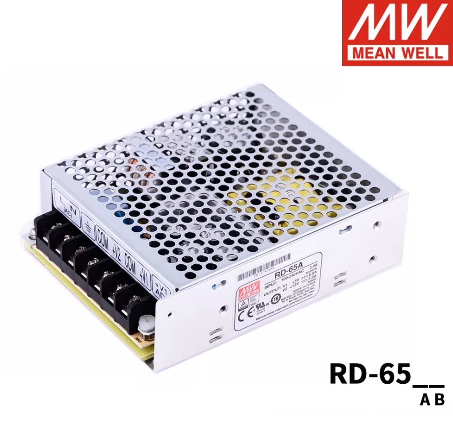 RD-65A/65B Mingwei 65W dual output 5V12V24V switching power supply NED-50A/50B/D-60A/60B