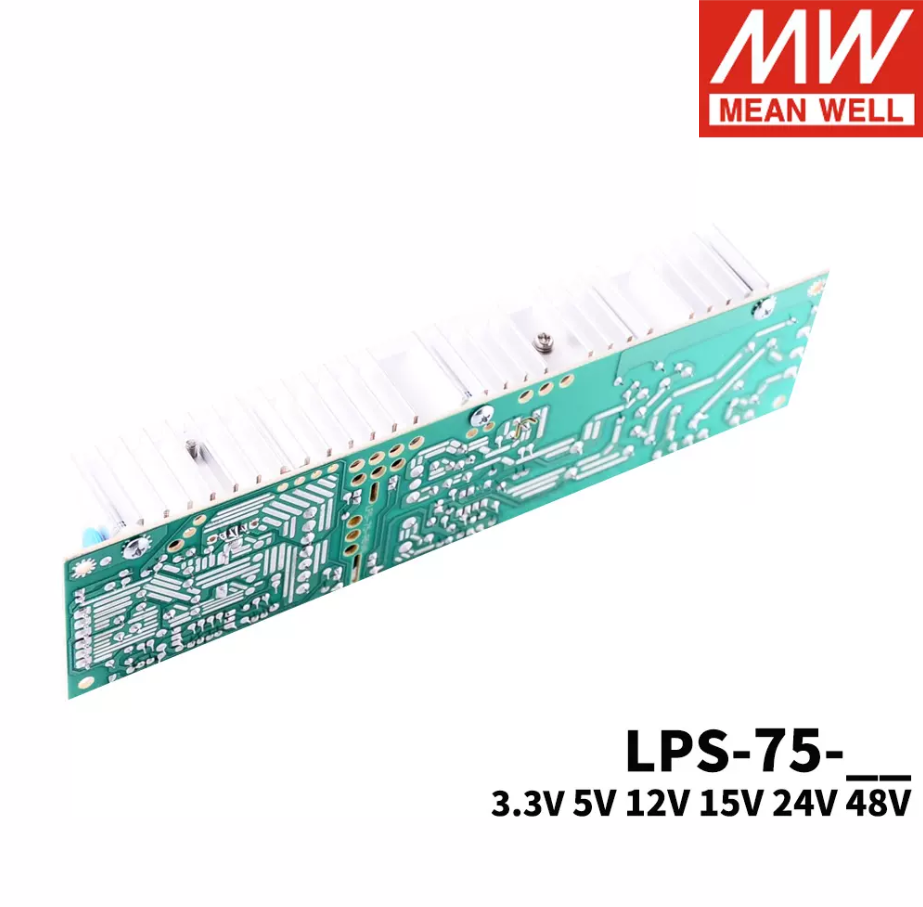 MEAN WELL  PCB bare board power supply LPS-75 5V12V24V48V 75W Compact narrow strip type 3.3V15V