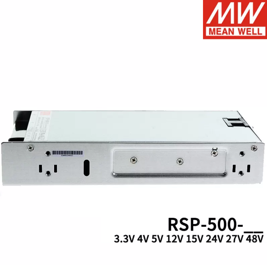 Mingwei RSP-500-24V/48V/12V/27V Thin 500W switching power supply 5V/15V/3.3V500W Single Output with PFC Function