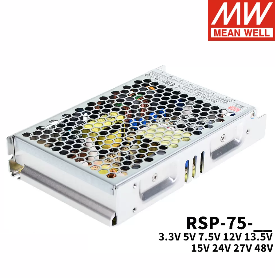 Ming weft switch power RSP-75W /15/27-5/7.5-24/3.3/75/12/13.5 / 48 v/75w Single Output with PFC Function