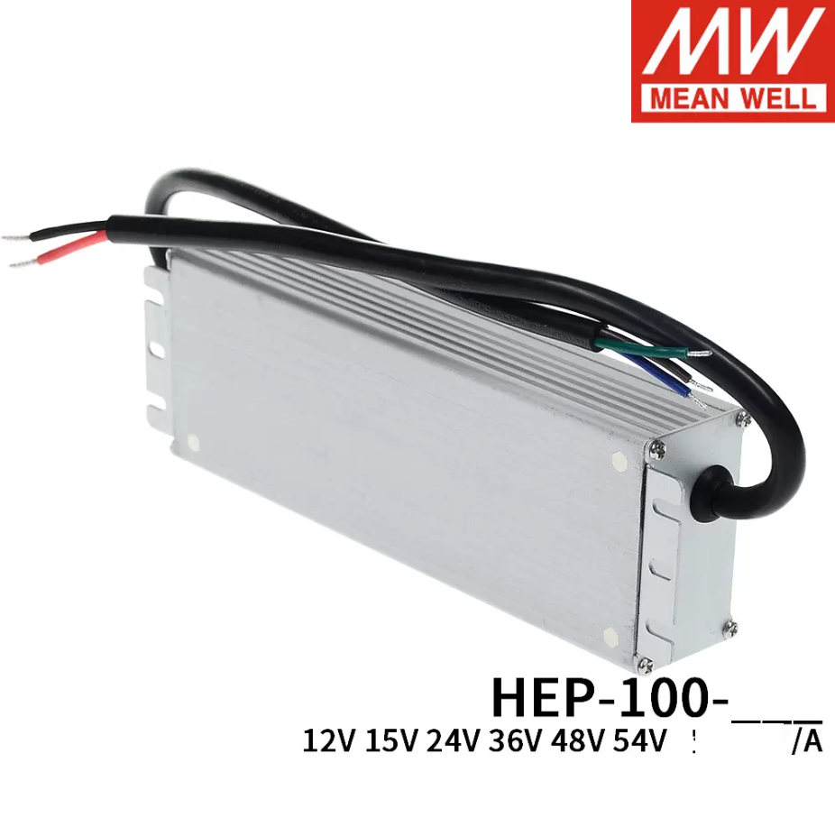 Mean Well HEP-100 switch power supply 12 15 a/a/a / 24 to 36 48 a/a/a/V / 54 W industrial IP68 bad resistance