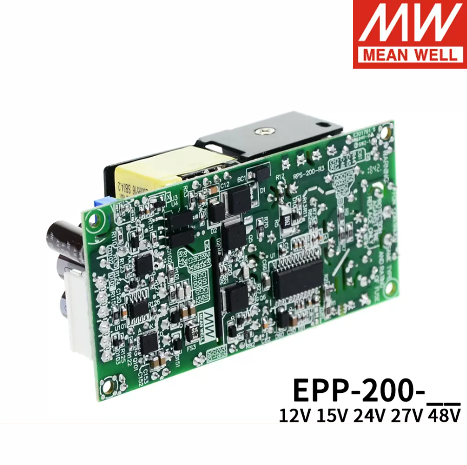 MEAN WELL EPP-200/PFC Bare board Switching power Supply 12/24/48V Industrial 15V Automation 27V Machinery 200W