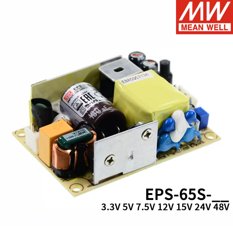 MEAN WELL Switching power supply EPS-65S-3.3/5/7.5/12/15/24/48V High efficiency bare board 65W PS