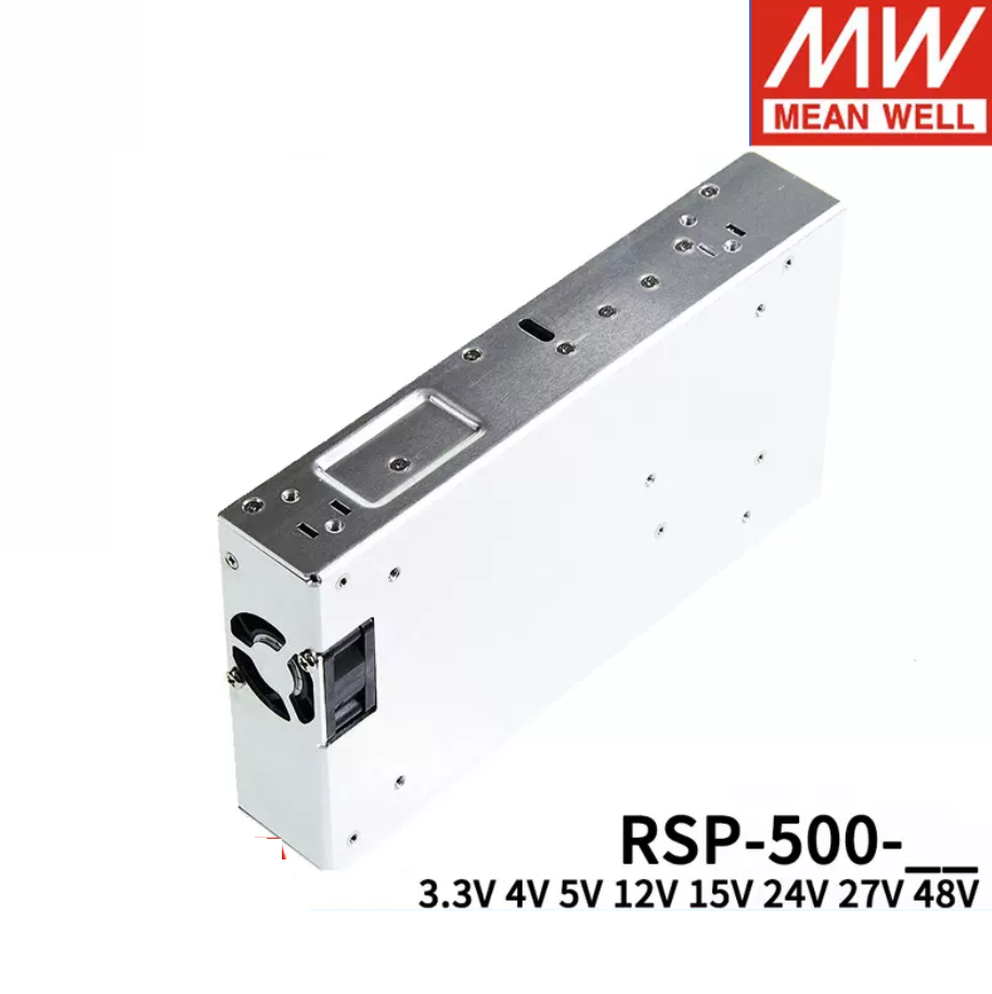 Mingwei RSP-500-24V/48V/12V/27V Thin 500W switching power supply 5V/15V/3.3V500W Single Output with PFC Function