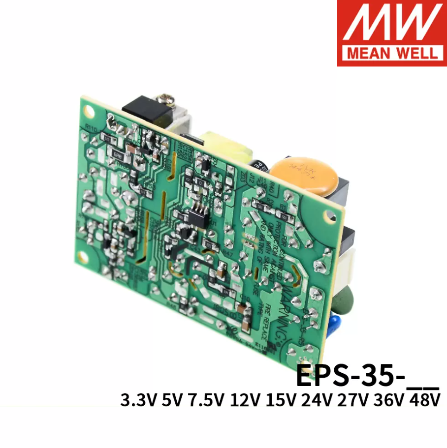 MEAN WELL  PCB power EPS-35-7.5 - / - 3.3/5/12/15/24 35 w for 48 v / 27/36 / low waste PS