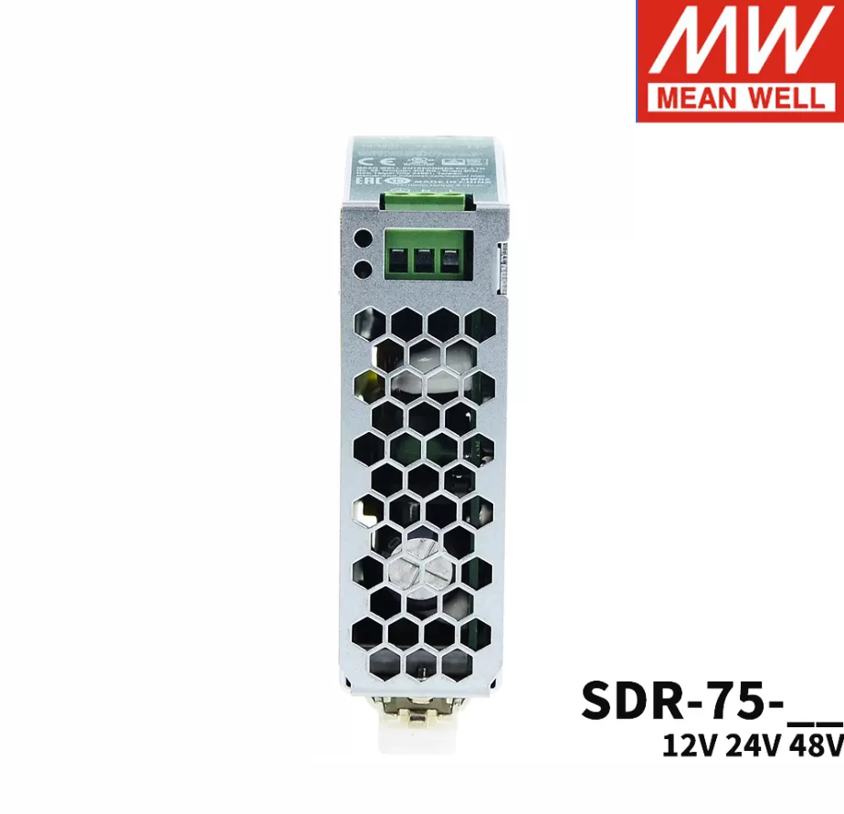 MEAN WELL Switching power supply SDR-75 75W 12/24/48V ultra-thin guide rail industrial control voltage regulation