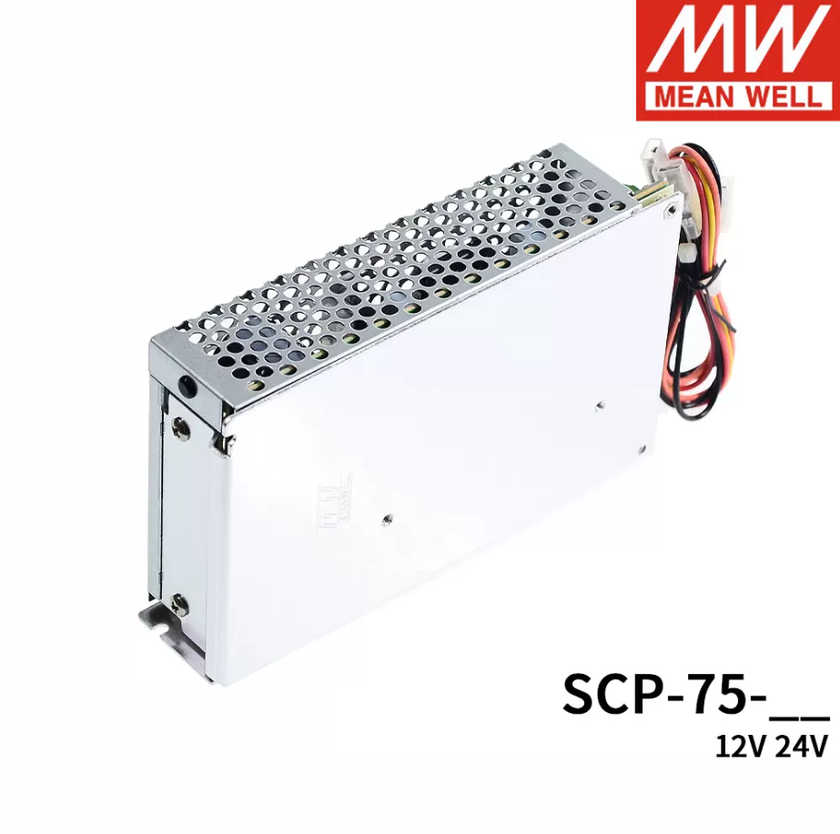 MEAN WELL  SCP-75-12/24 75W single output uninterruptible security power supply with temperature compensated floating charge