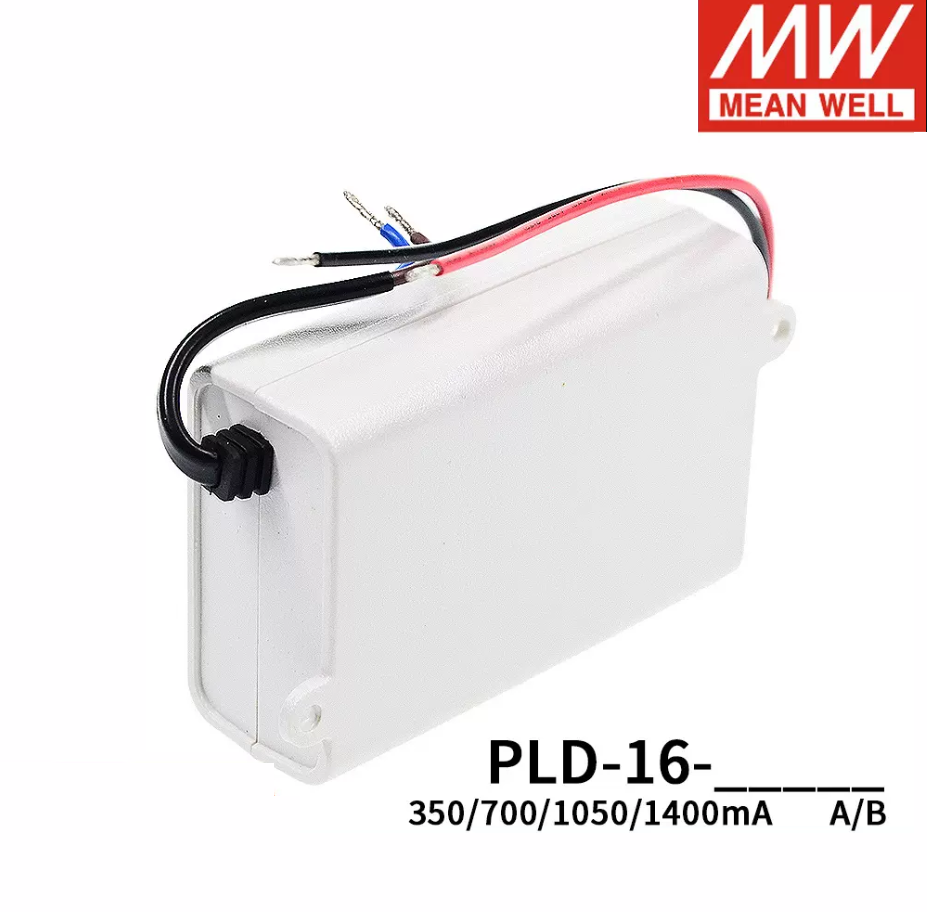 Taiwan Mingwei LED lighting power PLD-16-700B 16W 700mA plastic case waterproof PFC constant current power supply
