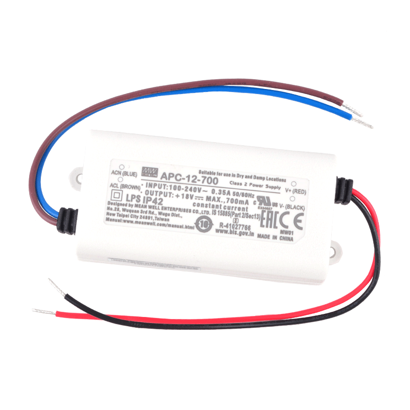 Mingwei LED constant current power supply APC-12 12W 350/700mA lighting low cost driver