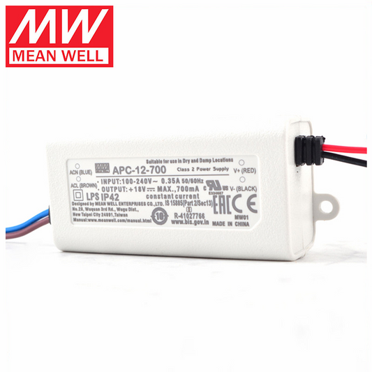 Mingwei LED constant current power supply APC-12 12W 350/700mA lighting low cost driver