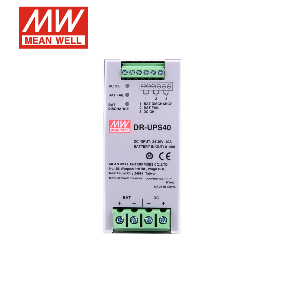 MEAN WELL DR-UPS40 Light weft fire emergency module 24V DC UPS Battery controller DC uninterruptible power supply