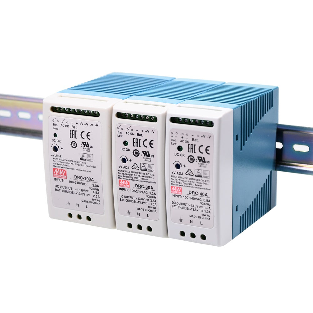 MEAN WELL  Switching power supply DRC-40A/40B Security DIN with UPS function 40W dual output