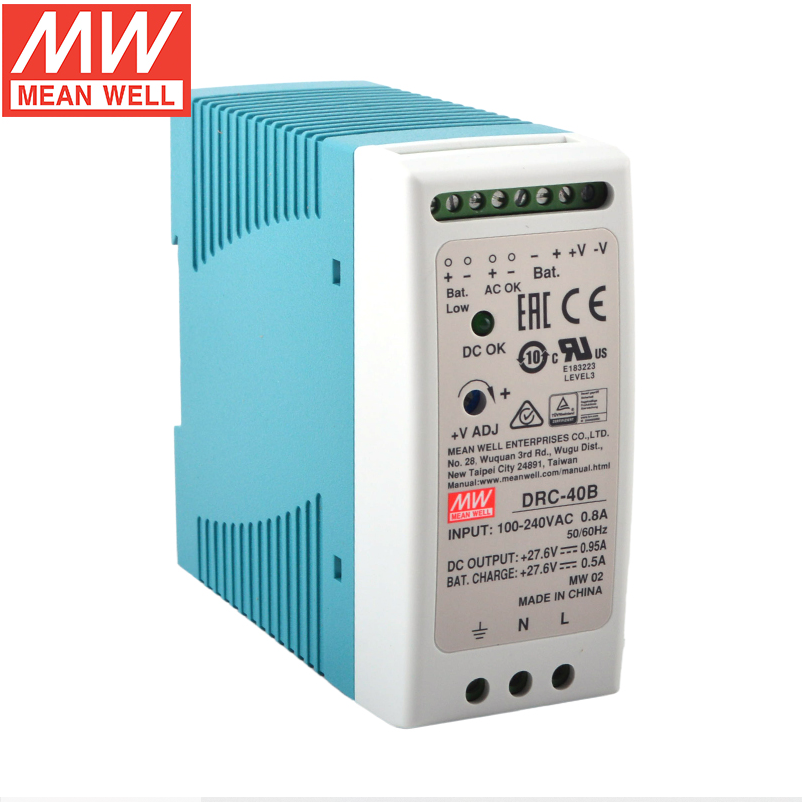 MEAN WELL Switching power supply DRC-40A/40B Security DIN with UPS function 40W dual output