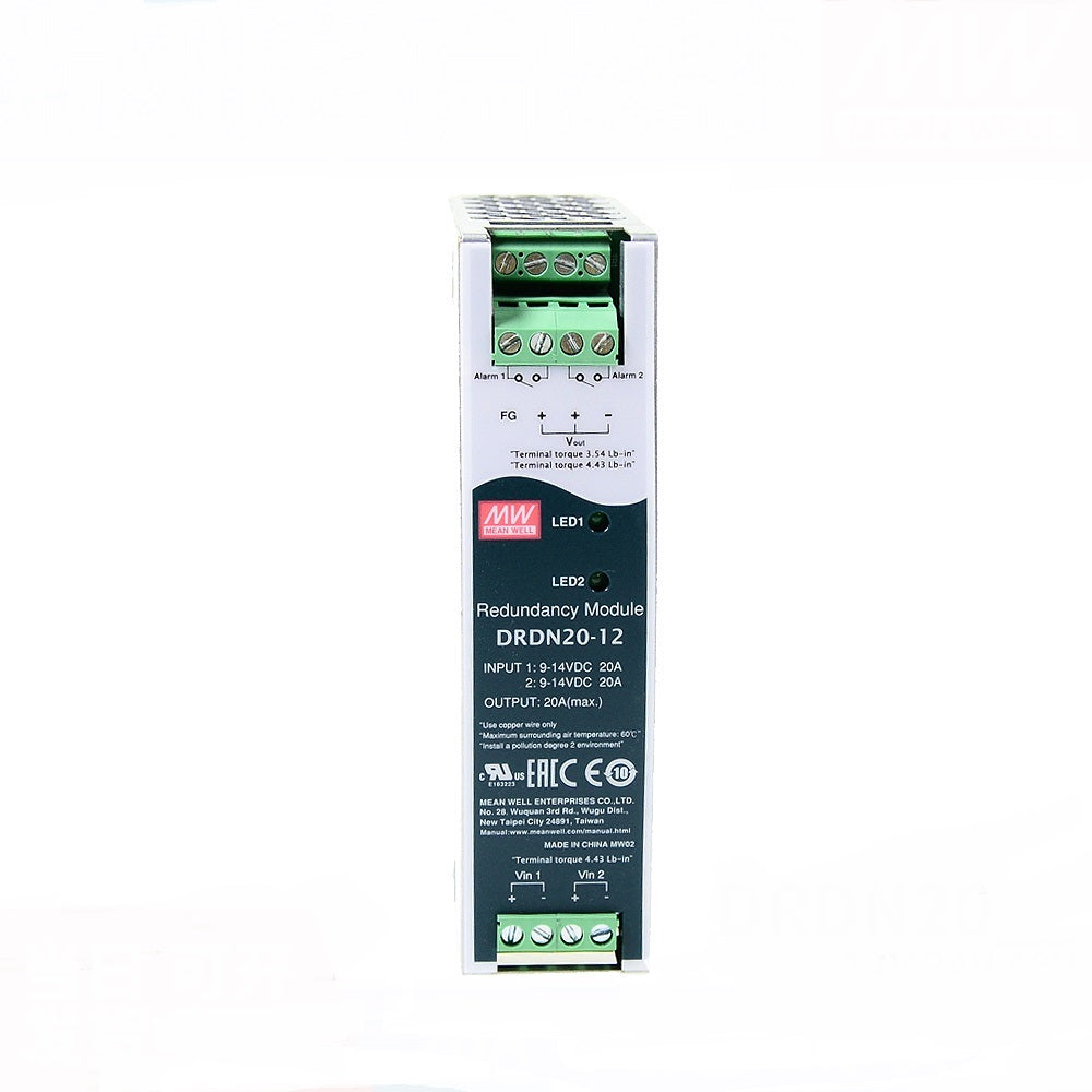 MEAN WELL Switching power supply DRDN20-12/24/48V 20A DIN rail mounting power supply redundancy control module