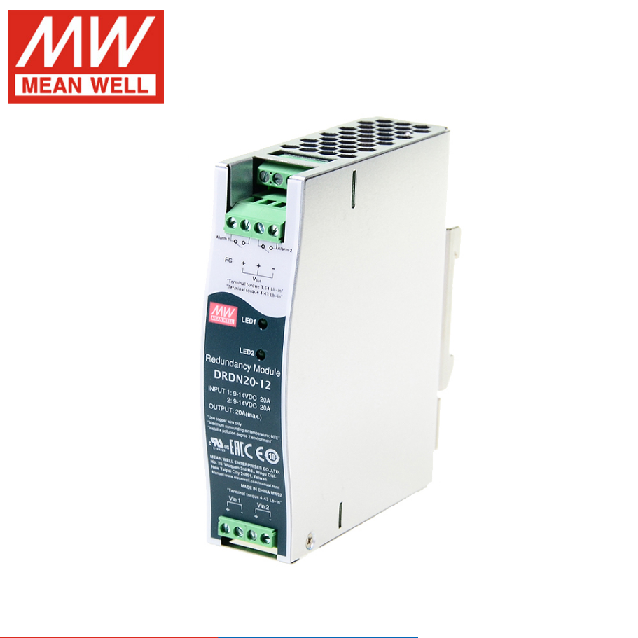 MEAN WELL Switching power supply DRDN20-12/24/48V 20A DIN rail mounting power supply redundancy control module