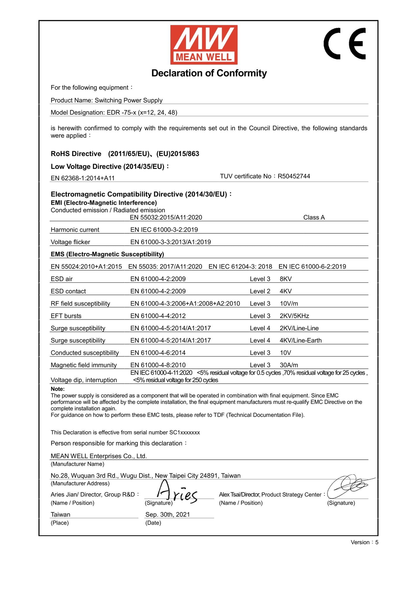 MEAN WELL EDR-75/120 Switching power supply 220V to 24V guide 12V48V DC DR Regulated EDR transformer