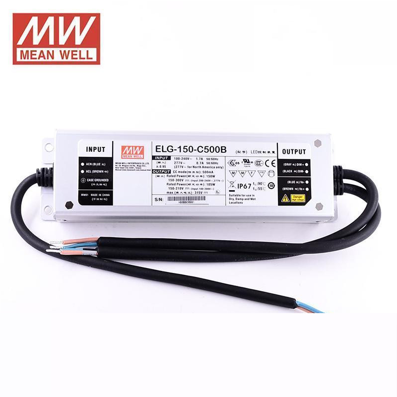 Mingwei ELG-150 Waterproof LED switching power supply 3Y 12/24/36/42/48/54 A/B/AB/DA/D2