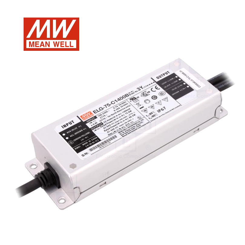 Mingwei ELG-75 waterproof LED constant current drive 12/24/36/42/48 switching power supply A/B/DA/D2