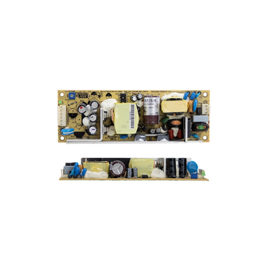 MEAN WELL  ELP-75 Bare board Power Supply 3.3/5/12/15/24/36/48V High efficiency and low loss PFC