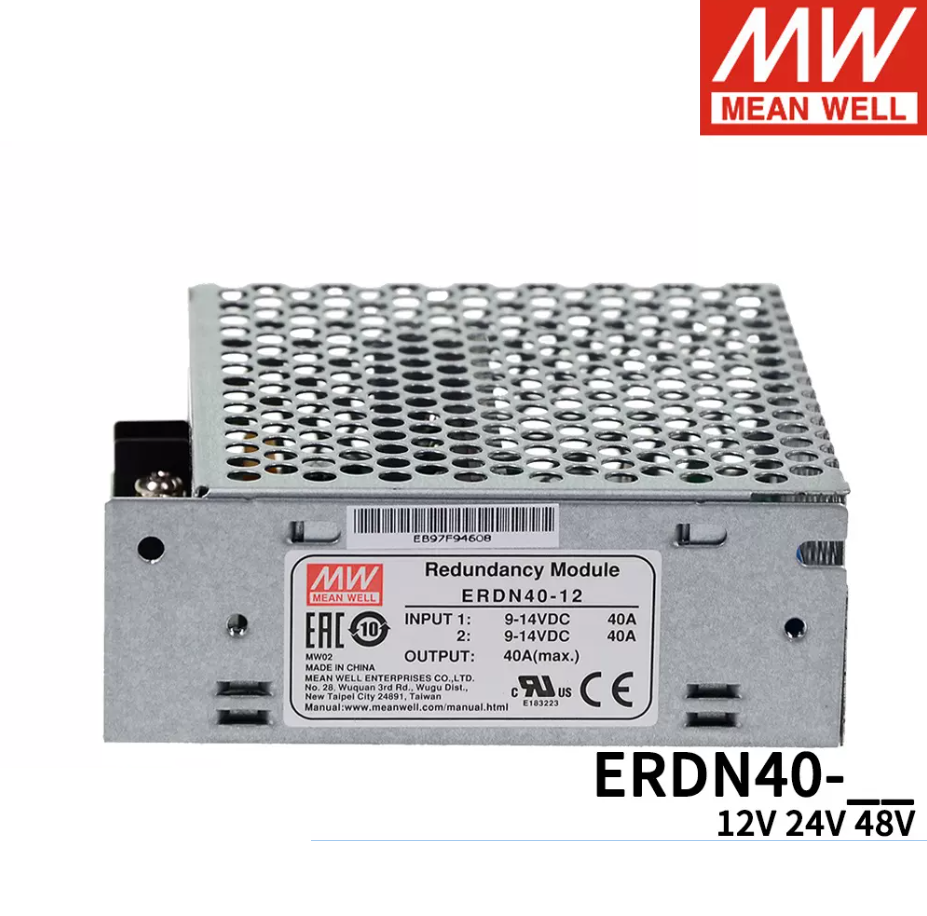 MEAN WELL bright wefting switching power supply ERDN40-12/24/48V 40A enclosure closed redundant module industrial use