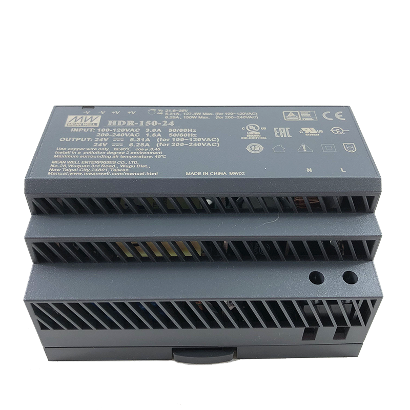 MEAN WELL Switching Power Supply New HDR-150 12/15/24/48V DC 150W step rail type