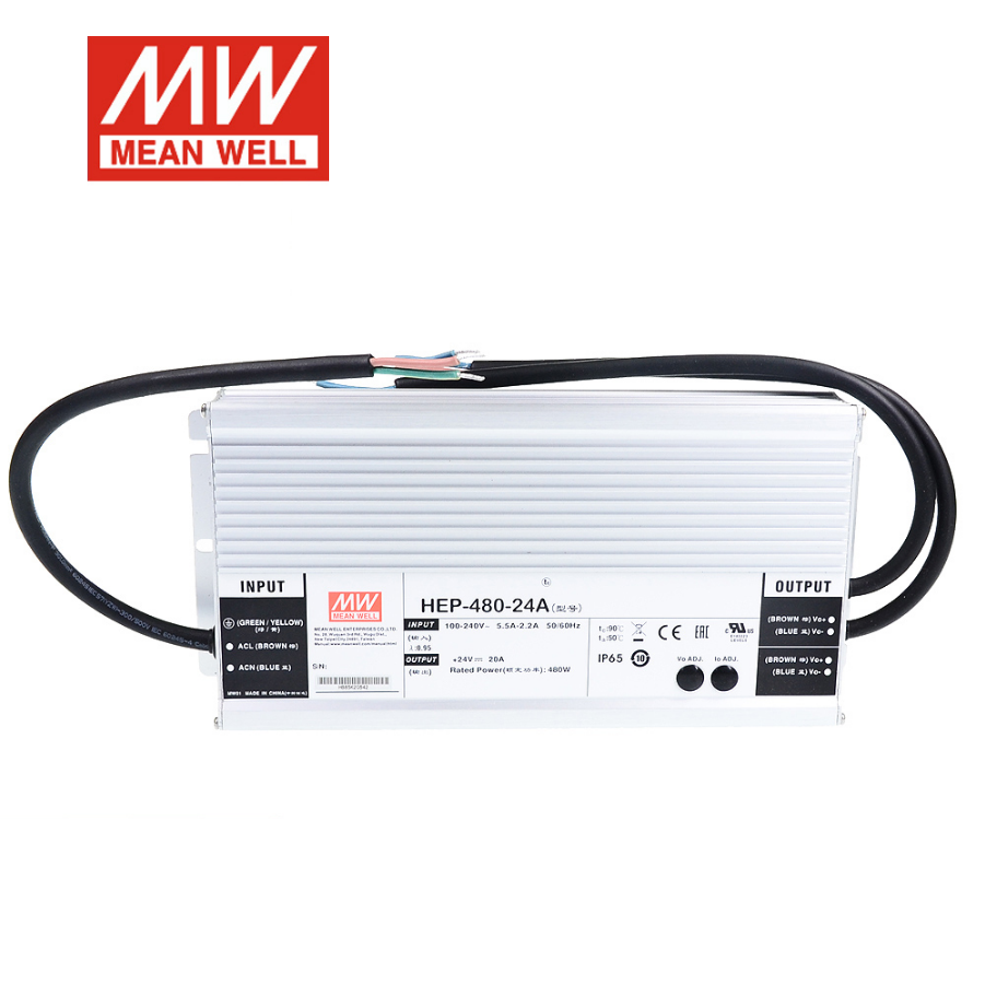 Mean Well HEP-480 Switching Power Supply 24A/36A/48A/54A Industrial IP68 resistant to harsh environments