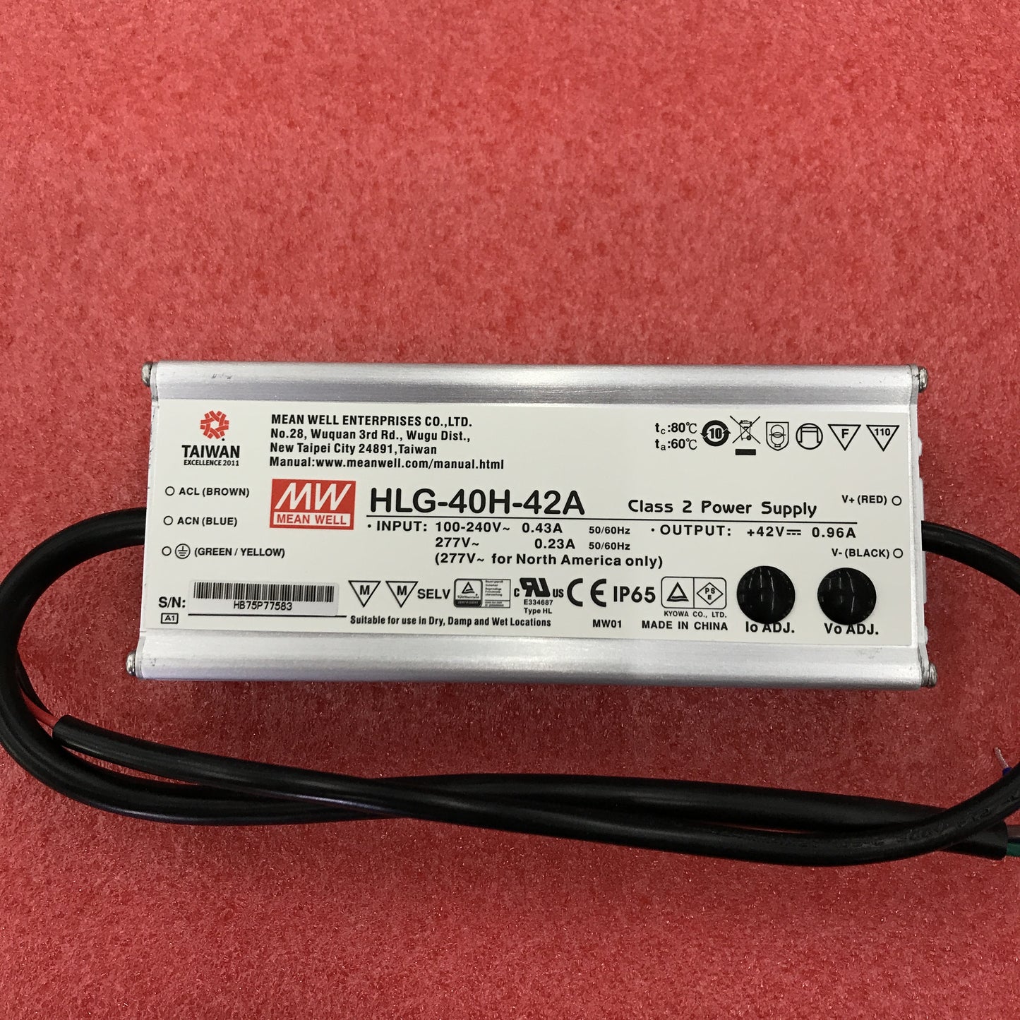 Ming weft LED switching power supply HLG 40 h - 12-15 a/a/a / 24 20 30 a/a/a / 36 42 48 a/a/B, 54