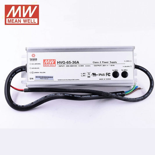 Mingwei switching power supply HVG-65-24A/42A/54A/42B 65W waterproof adjustable current LED power supp