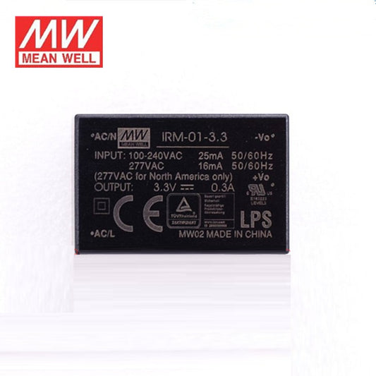 MEAN WELL  IRM-01 Switching Power Supply 3.3V5V9V12V15V24V 1W Pin AC-DC module S