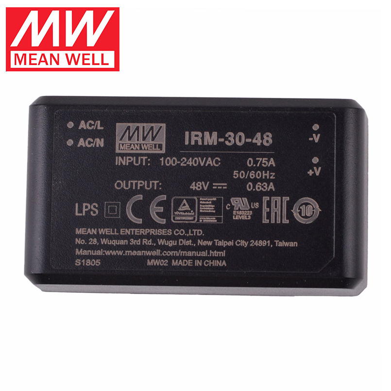 MEAN WELL  IRM-30 module Switching power supply 30W 5V12V15V24V48V Sealed plastic housing ST