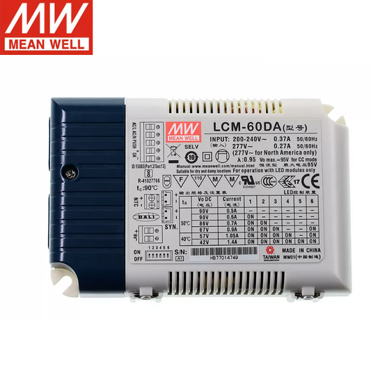 Mingwei switching power supply LCM-25/40/60DA DALI point dimming multi-output constant current LED power supply